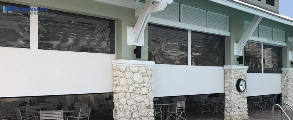 Commercial insect screen by StruXure of the Rockies