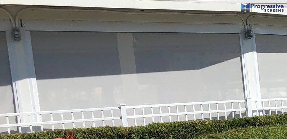 Commercial solar screen grey by StruXure of the Rockies