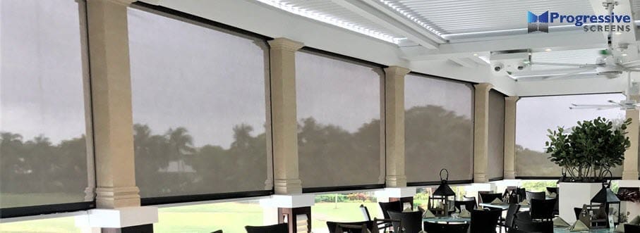 Commercial solar screen patio by StruXure of the Rockies