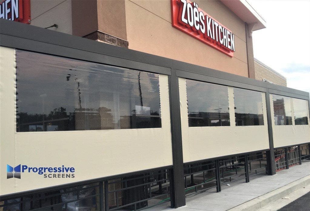 Commercial solar screen zoes by StruXure of the Rockies