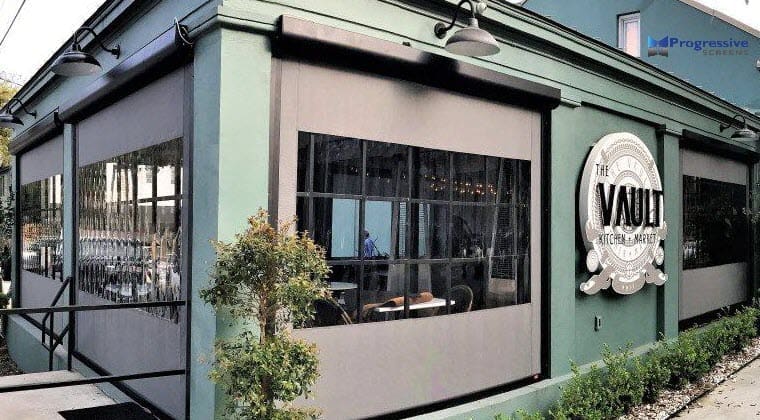 Commercial wind screen by StruXure of the Rockies