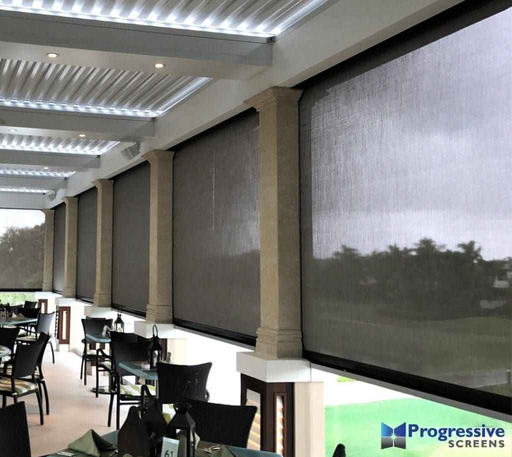 Commercial wind screen by StruXure of the Rockies