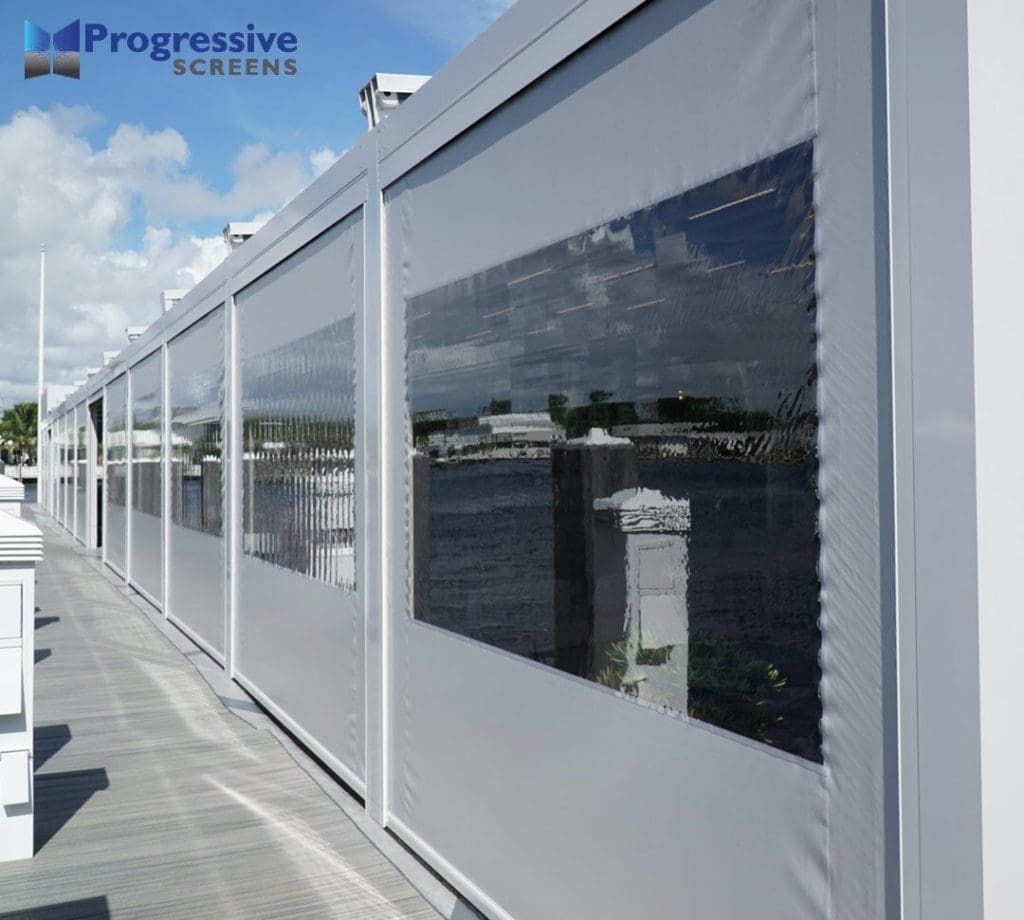 Commercial wind screen by StruXure of the Rockies