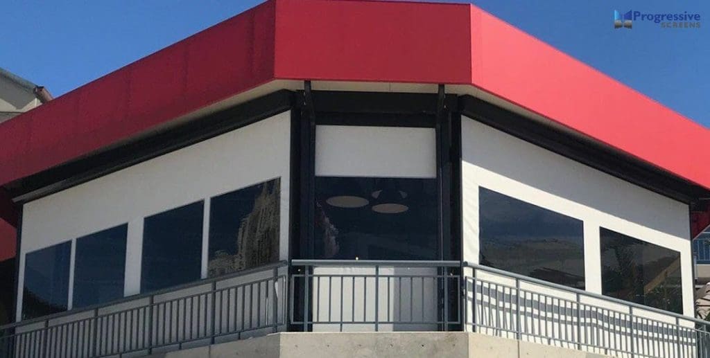 Commercial wind screen by StruXure of the Rockies