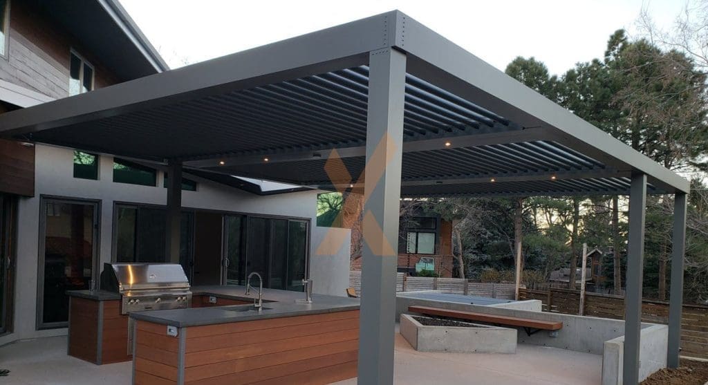 Outdoor Kitchen Denver Pergola by StruXure of the Rockies