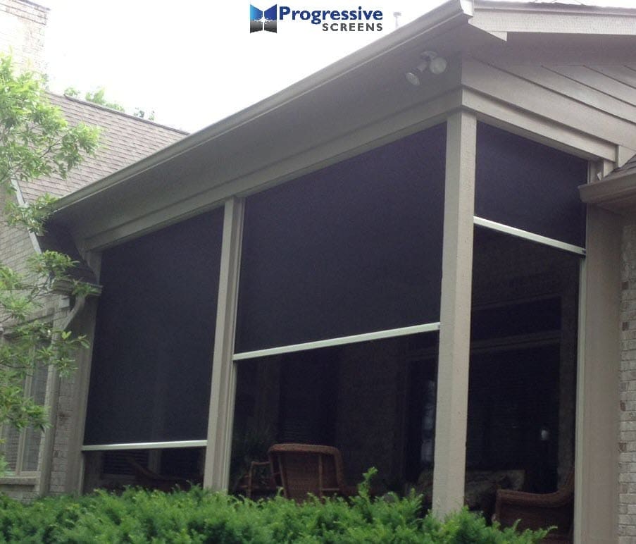 Residential solar screen backyard by StruXure of the Rockies