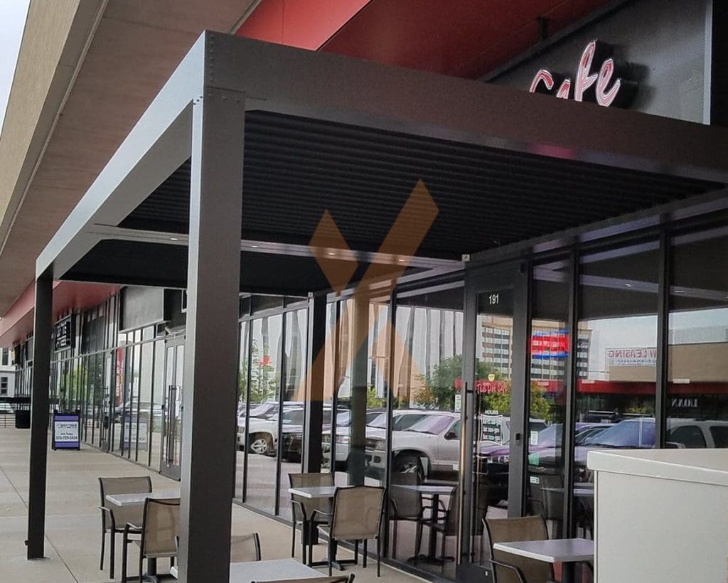 Restaurant Patio Pergola by StruXure of the Rockies