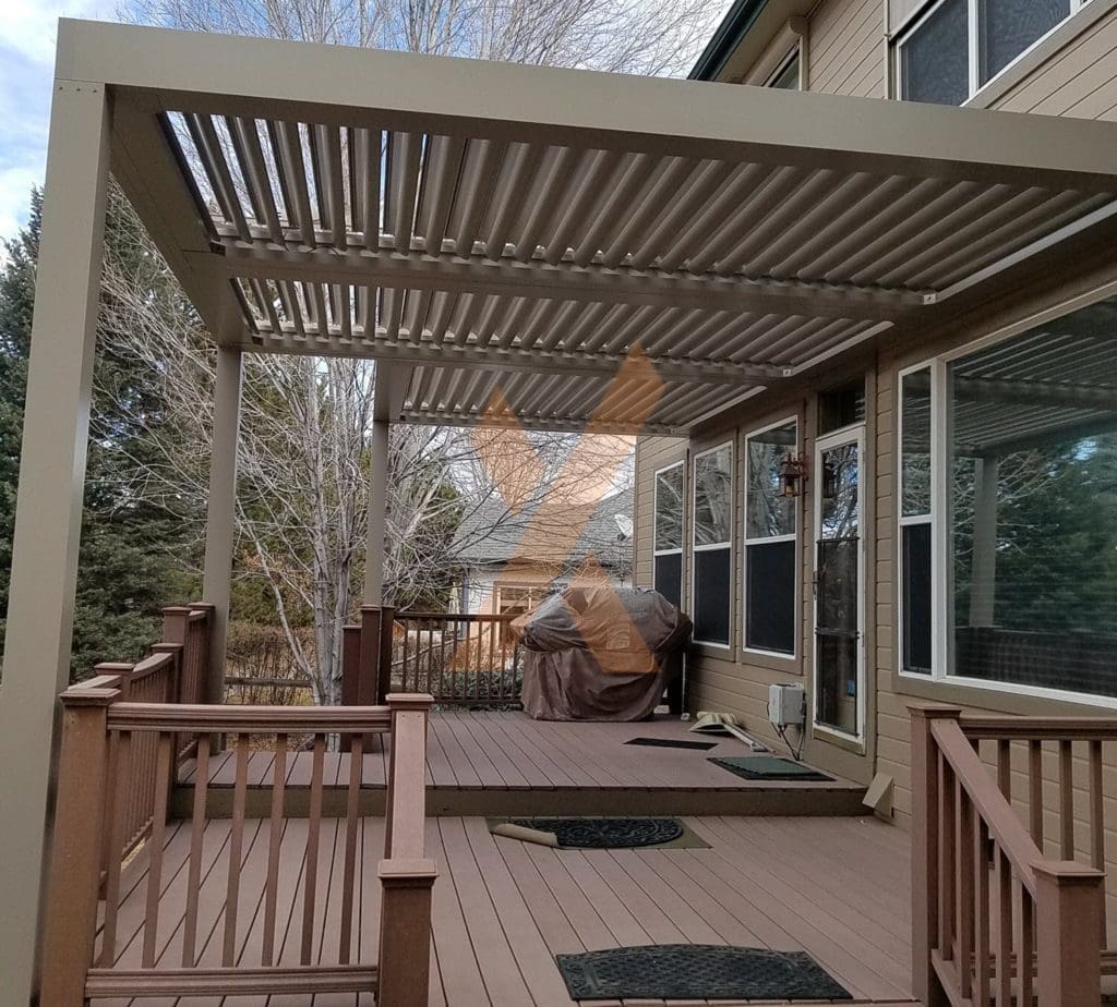 Attached pergola deck Lakewood