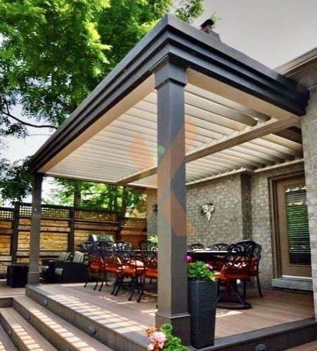 Residential pergola back porch by StruXure of the Rockies