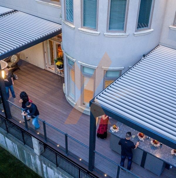 Residential pergola roof by StruXure of the Rockies